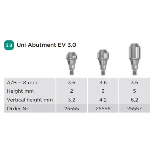 Uni Abutment XS 3.0 EV