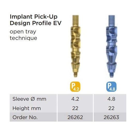 Implant Pick-Up Design Profile EV